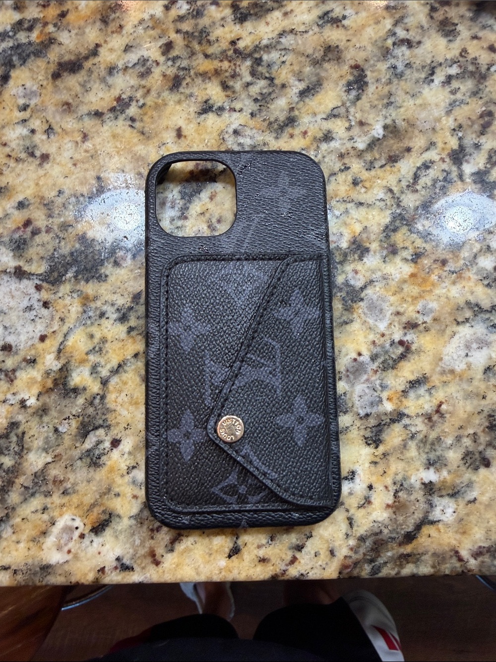 Louis Vuitton Black Monogram Card Slot Phone Case